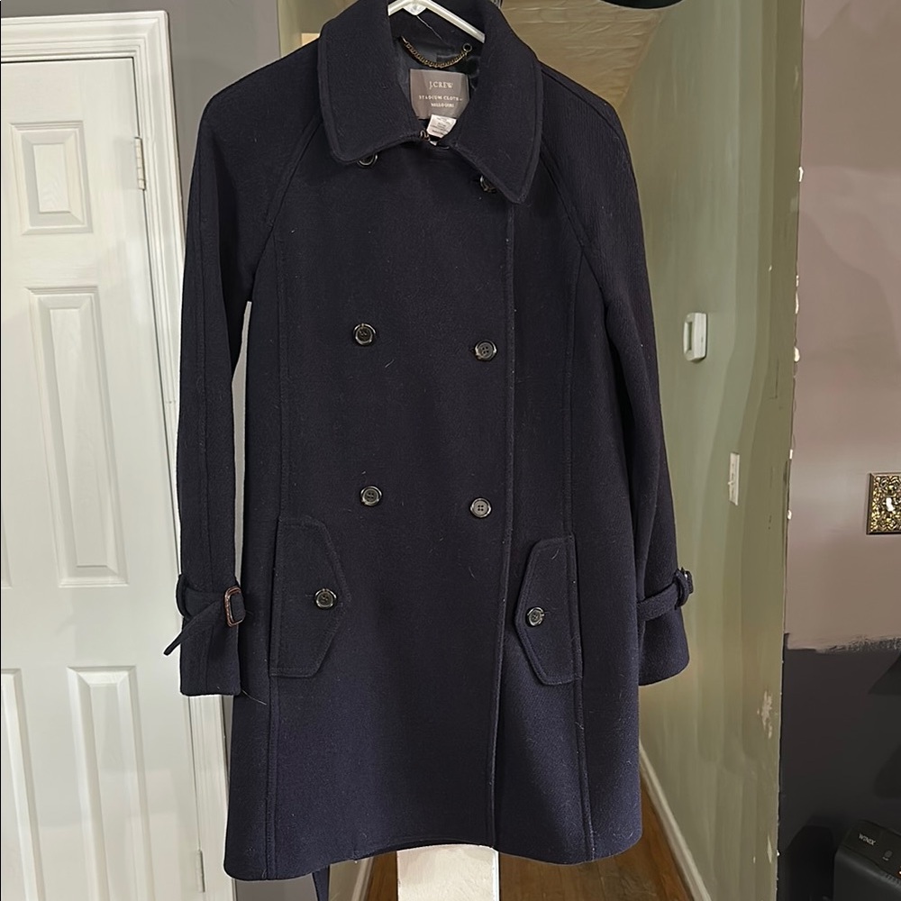 J. Crew Navy Double-Breasted Women's Coat